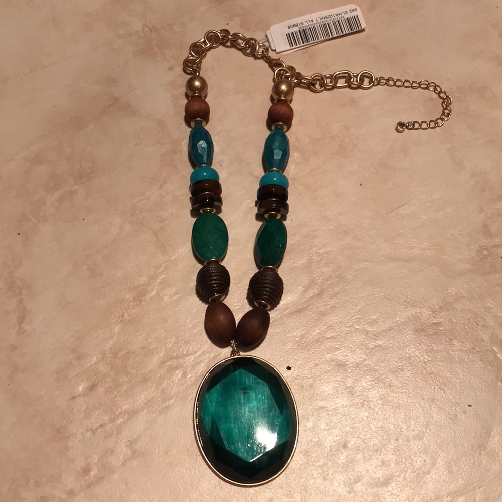 NWT SOUTHERN LIVING JEWEL GENUINE STONE NECKLACE GORGEOUS CHUNKY - Picture 2 of 13